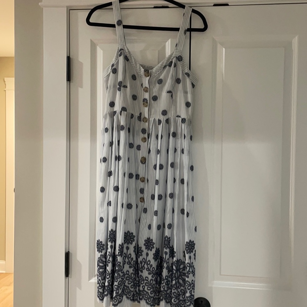 Blue midi dress ( Anthropologie)